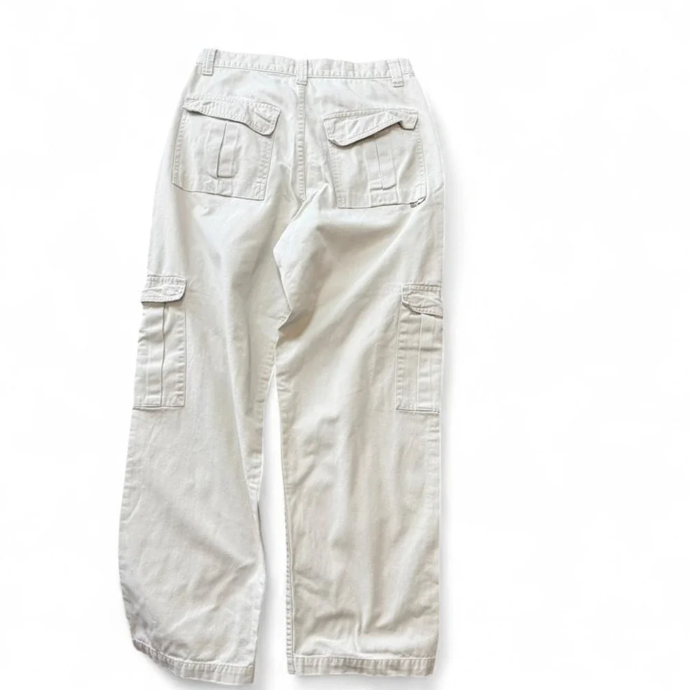 Vintage Y2K Levi's Silvertab Off White Relaxed‎ Cargo Pants, Men's Size 32 x 34